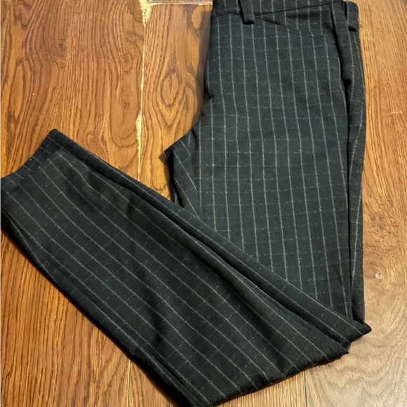 Calvin Klein Black Pinstripe Trousers - Picture 2 of 3